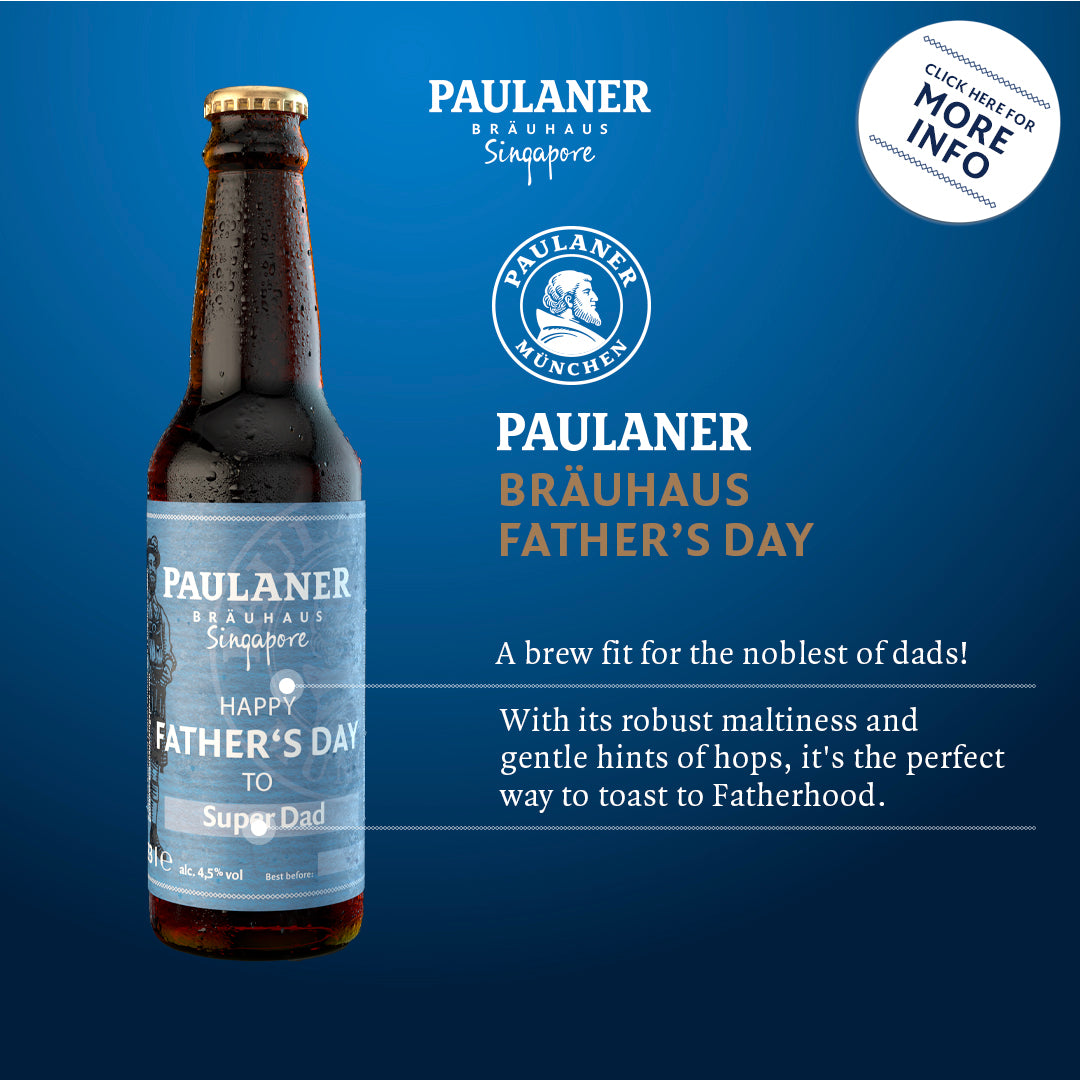 Paulaner Brauhaus Singapore Father's Day bottle