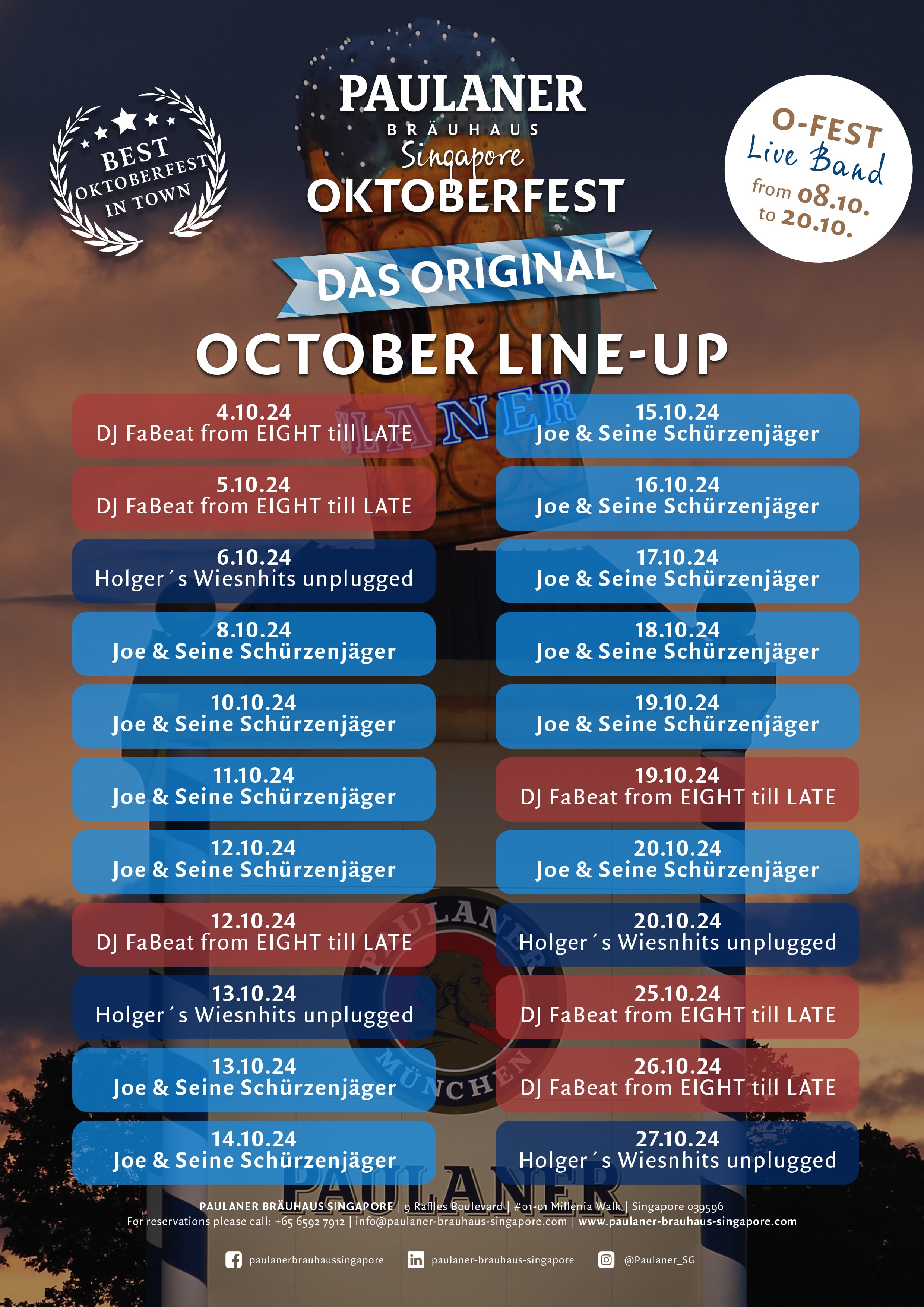 October 2024 line-up