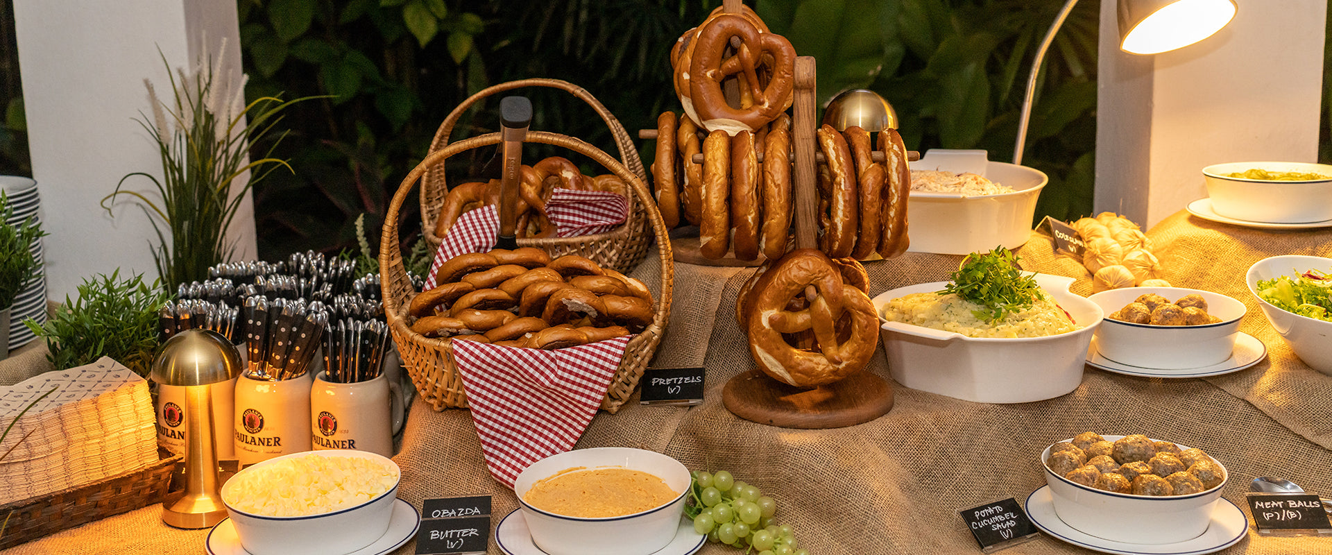 Paulaner Brauhaus Singapore buffet table