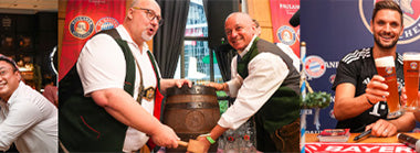 scrolling banner img of keg tapping